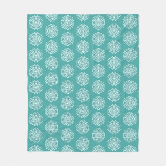 Blue Spruce Mandala Fleece Deken (Voorkant)