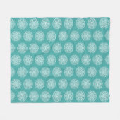 Blue Spruce Mandala Fleece Deken (Voorkant (Horizontaal))