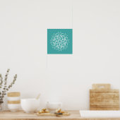 Blue Spruce Mandala Poster (Keuken)