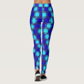 Blue Square Checks Pattern, Leggings (Achterkant)
