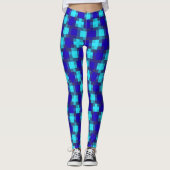 Blue Square Checks Pattern, Leggings (Voorkant)