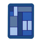 Blue Square Geometric - Emotionvorm en kleur Magneet (Verticaal)