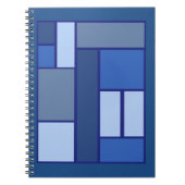 Blue Square Geometric - Emotionvorm en kleur Notitieboek (Voorkant)
