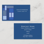 Blue Square Geometric - Emotionvorm en kleur Visitekaartje (Voorkant / Achterkant)
