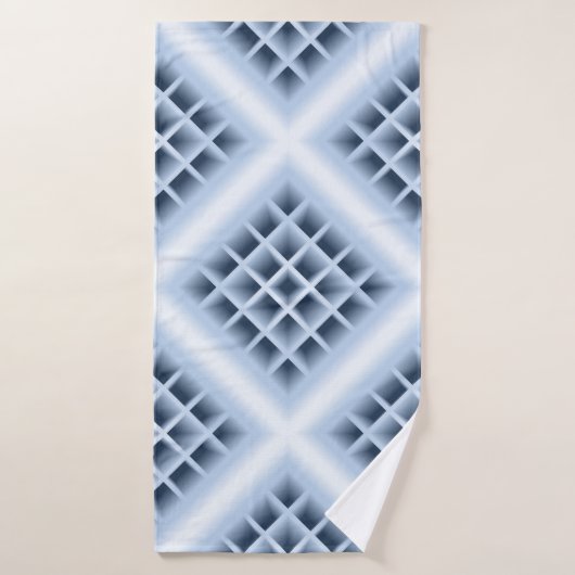 Blue square holes pattern (Serviette de bain)