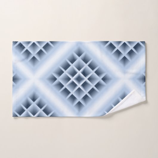 Blue square holes pattern (Serviette à main)