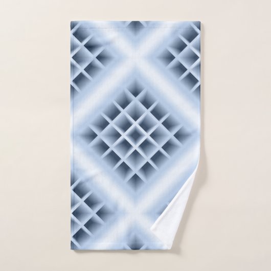 Blue square holes pattern (Serviette à main)