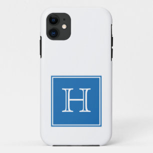 Blue Square Monogram iPhone 11 Hoesje
