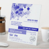 Blue Squares, Opticien, Technical Practitioner Reclamebord Met Voetstuk (Insitu)