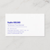 Blue Squares, Opticien, Technical Practitioner Visitekaartje (Achterkant)