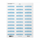 Blue Squares Patroon Etiket (Full Sheet)
