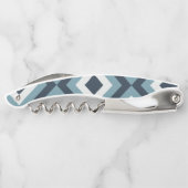 Blue Squares Patroon Kurkentrekker (Achterkant)