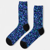 Blue Squares Socks Sokken (Links)