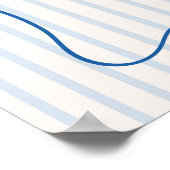 Blue Squiggle Lijst Bow Vrijgezellenfeest Welkomst Poster (Hoek)