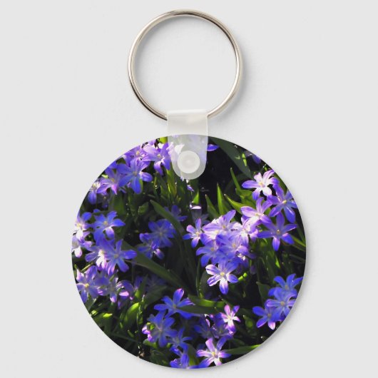 Blue Squill Spring Flowers Sleutelhanger (Voorkant)