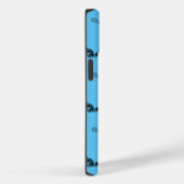 Blue Squirrel Tennis Player Patroon Case-Mate iPhone Case (Achterkant / Rechts)