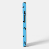 Blue Squirrel Tennis Player Patroon Case-Mate iPhone Case (Achterkant / Links)