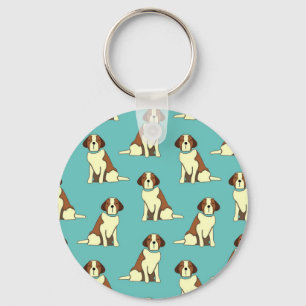 Blue St. Bernard Lover Sleutelhanger