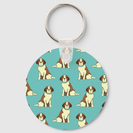 Blue St. Bernard Lover Sleutelhanger (Voorkant)