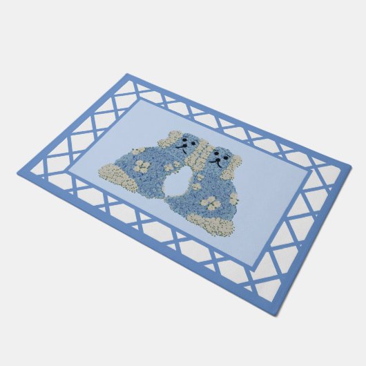 Blue Staffordshire Dogs Ginger Jars Deurmat (Schuin)