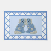 Blue Staffordshire Dogs Ginger Jars Deurmat (Voorkant)