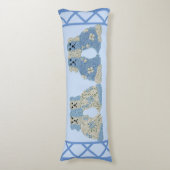 Blue Staffordshire Dogs Lumbar Lichaamskussen (Voorkant Verticaal)