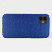 Blue Stainless Steel Metal Case-Mate iPhone Case (Achterkant (horizontaal))