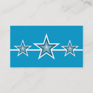 Blue Star 3 étoiles carte de visite bleu