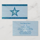 Blue Star bleek visitekaartje sjabloon (Voorkant / Achterkant)