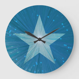 Blue Star clock round Grote Klok