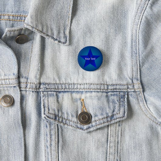 Blue Star Custom 1/4-inch Button (In situ)