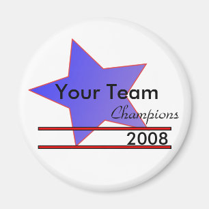Blue Star Custom Team Champions Fridge Magnet Magneet