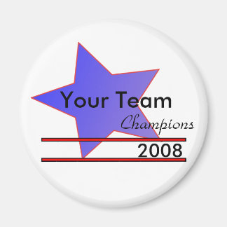 Blue Star Custom Team Champions Koelkastmagneet Magneet