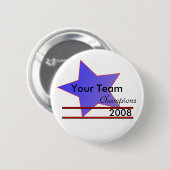 Blue Star Custom Team Name Champion Button (Voorkant /achterkant)