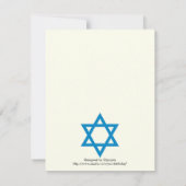 Blue Star de David Bar Mitzvah carte de réponse (Dos)