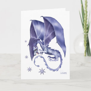 Blue Star Dragon Feestdagen Kaart