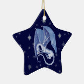 Blue Star Dragon Keramisch Ornament (Rechts)
