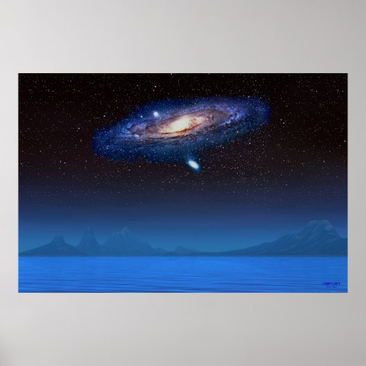Blue Star Galaxy Poster (Voorkant)