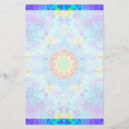 Blue Star Hippy Mandala Patterned Briefpapier