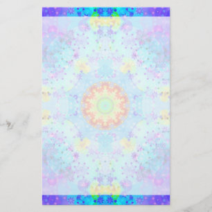Blue Star Hippy Mandala Patterned Briefpapier