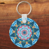 Blue star kaleidoscoop sleutelhanger (Voorkant)