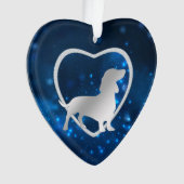 Blue Star Lights Dachshund Dog Orament (devant)