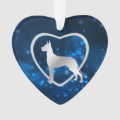 Blue Star Lights Great Dane Dog Ornament (voorkant)