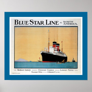 Blue Star Line Poster
