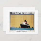Blue Star Line Zuid-Amerika Briefkaart (Voorkant / Achterkant)