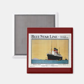 Blue Star Line Zuid-Amerika Magneet (Voorkant / Achterkant)
