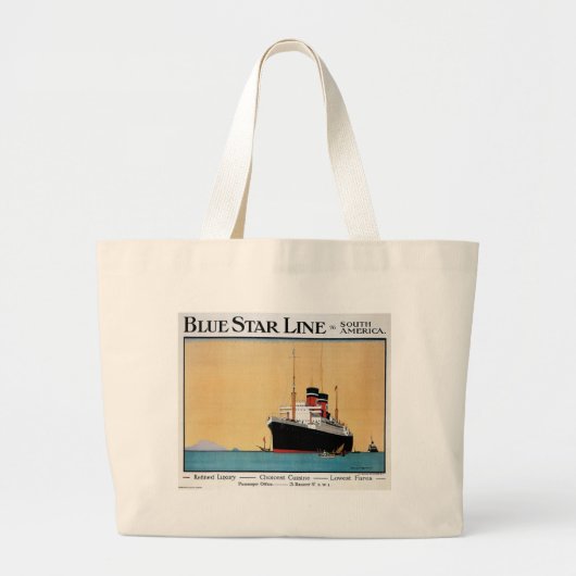 Blue Star Liner Grote Tote Bag (Voorkant)