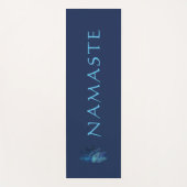Blue Star Lotus Flower Namaste Navaste Blue Yogamat (Voorkant)