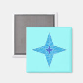 Blue Star Magnet Magneet (Voorkant / Achterkant)