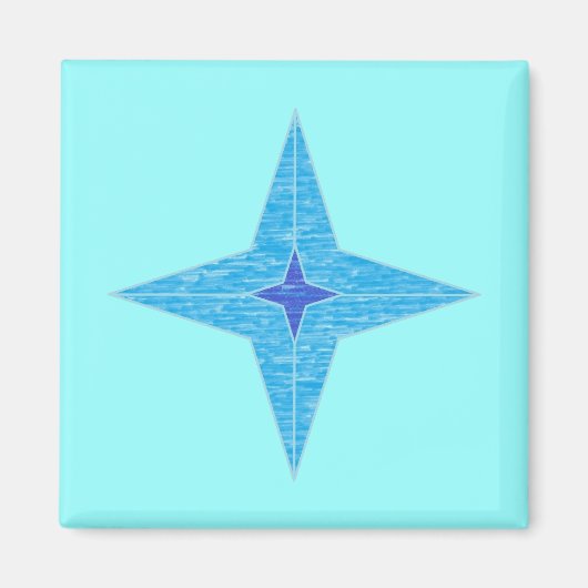 Blue Star Magnet Magneet (Voorkant)
